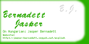 bernadett jasper business card